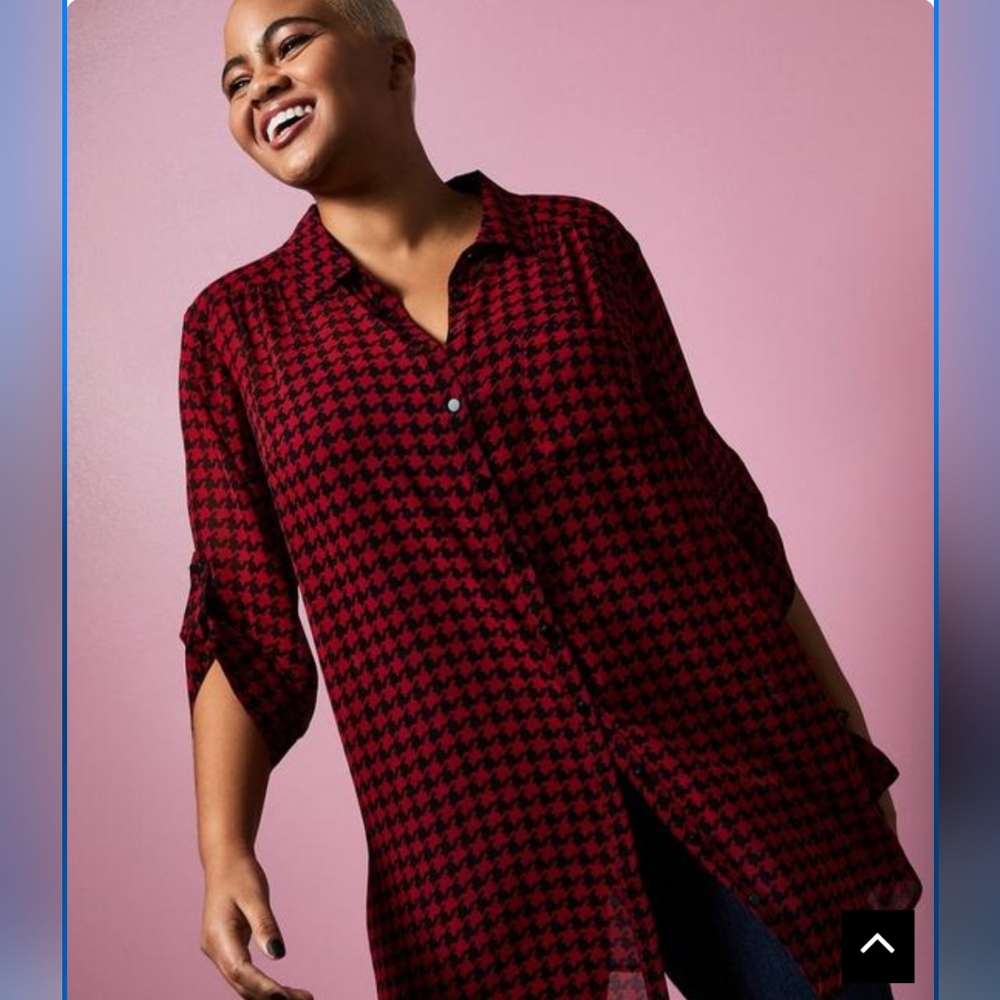 Torrid x Betsey Johnson Sheer button up blouse size 2